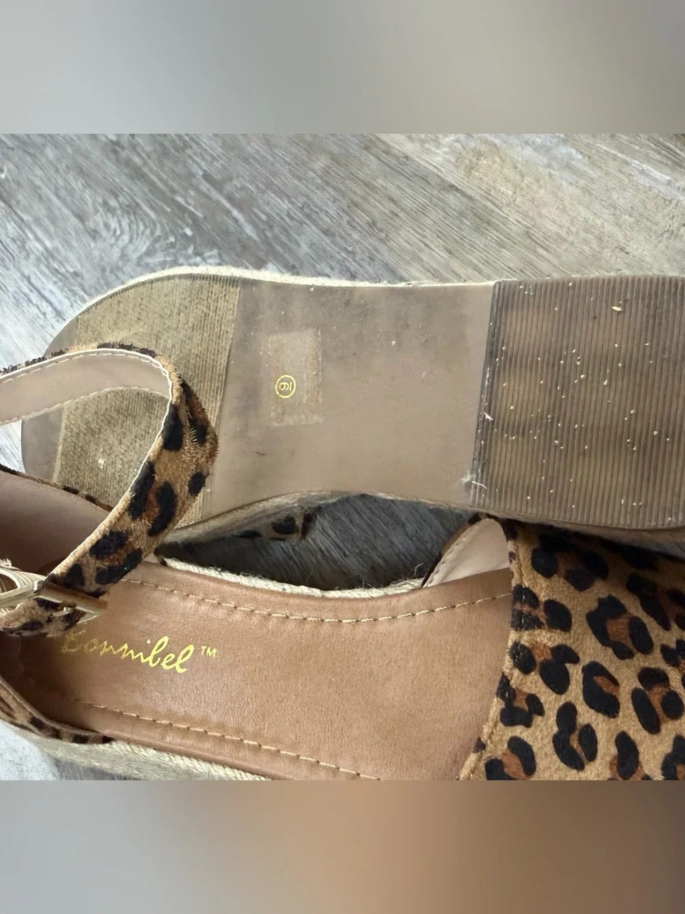 Leopard Print Platform Espadrille Sandals -